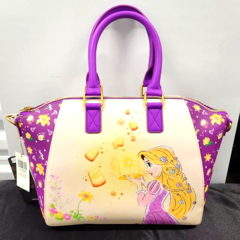 New Loungefly Disnsey Movie Tangled Flowers Crossbody Bag Purse